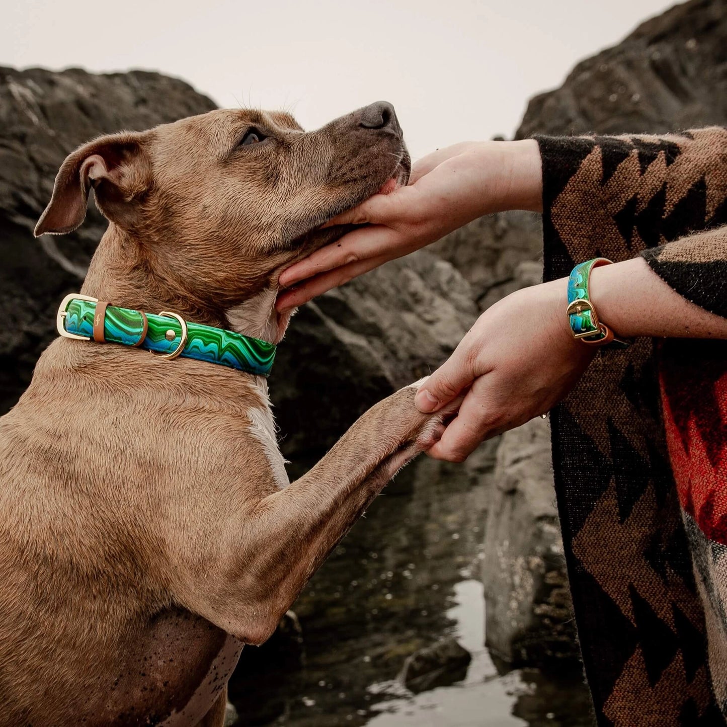 Collier et Bracelet Malachite magique Friendship Collar