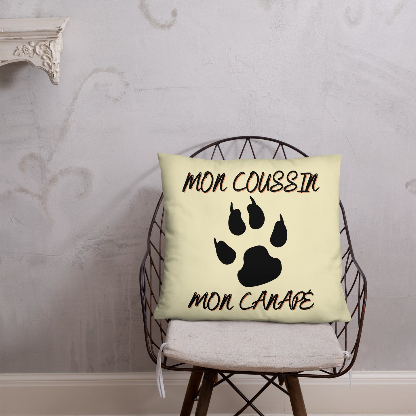 Coussin "Mon Coussin Mon Canapé" beige AVET'SERVICES