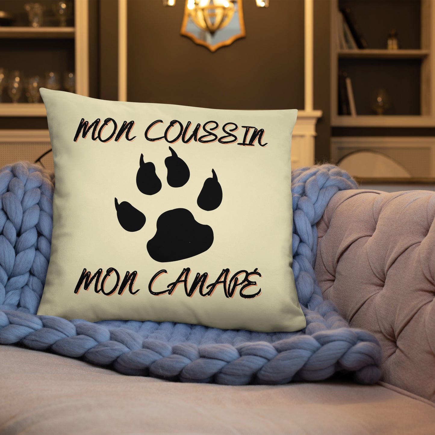 Coussin "Mon Coussin Mon Canapé" beige AVET'SERVICES