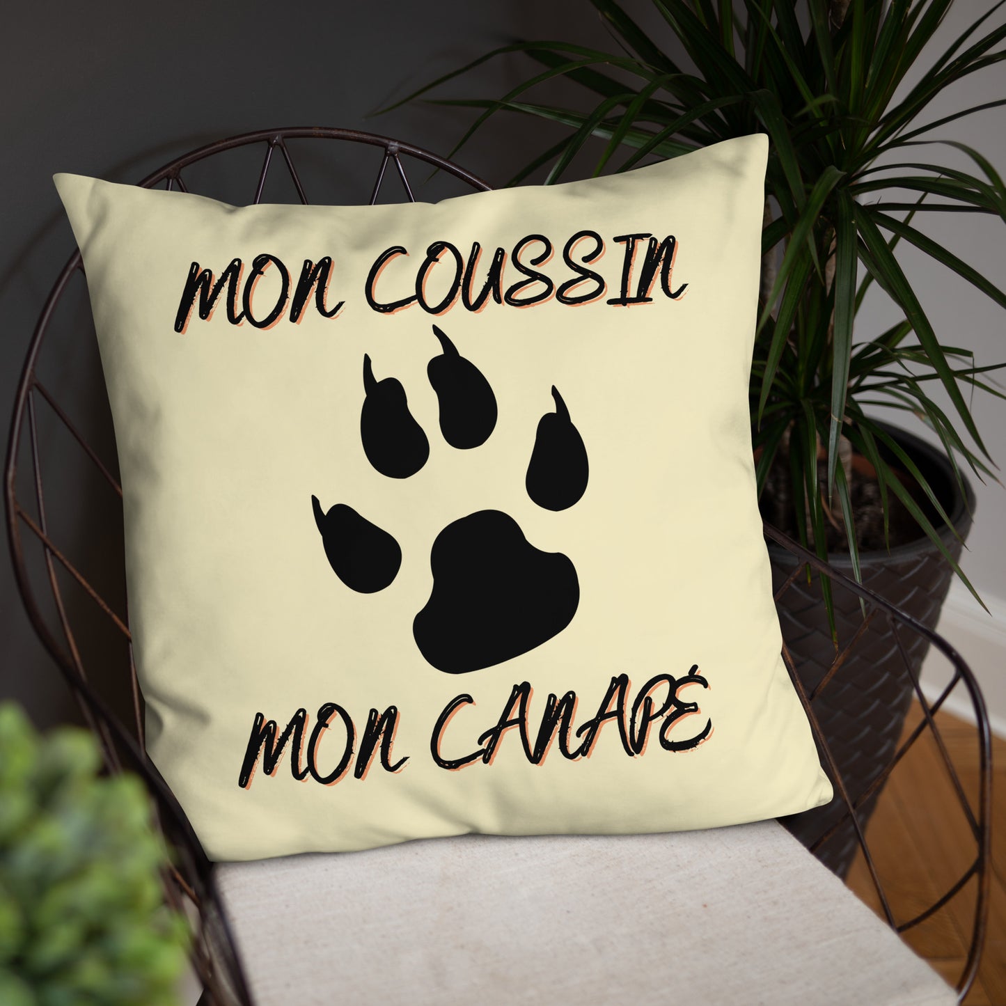 Coussin "Mon Coussin Mon Canapé" beige AVET'SERVICES
