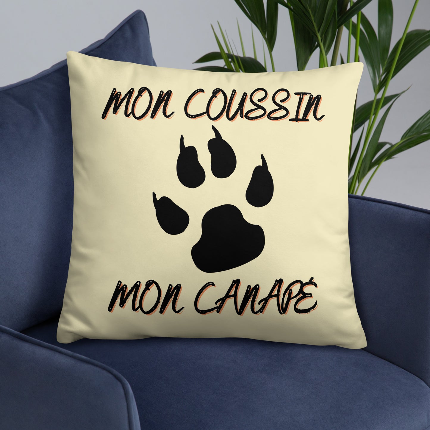 Coussin "Mon Coussin Mon Canapé" beige AVET'SERVICES