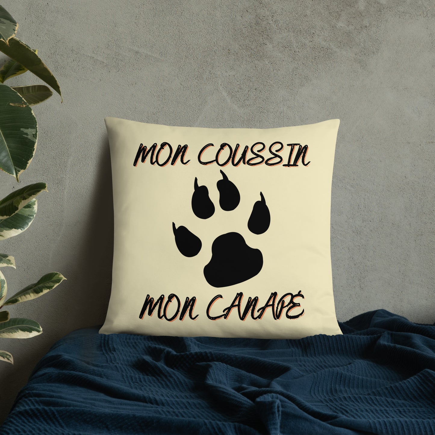 Coussin "Mon Coussin Mon Canapé" beige AVET'SERVICES