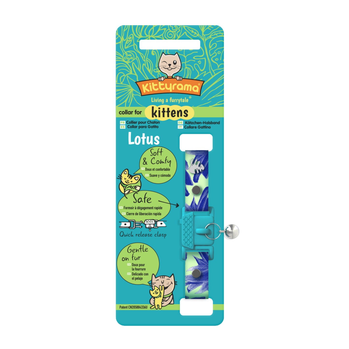 Collier Chaton Botanical Lotus Kittyrama