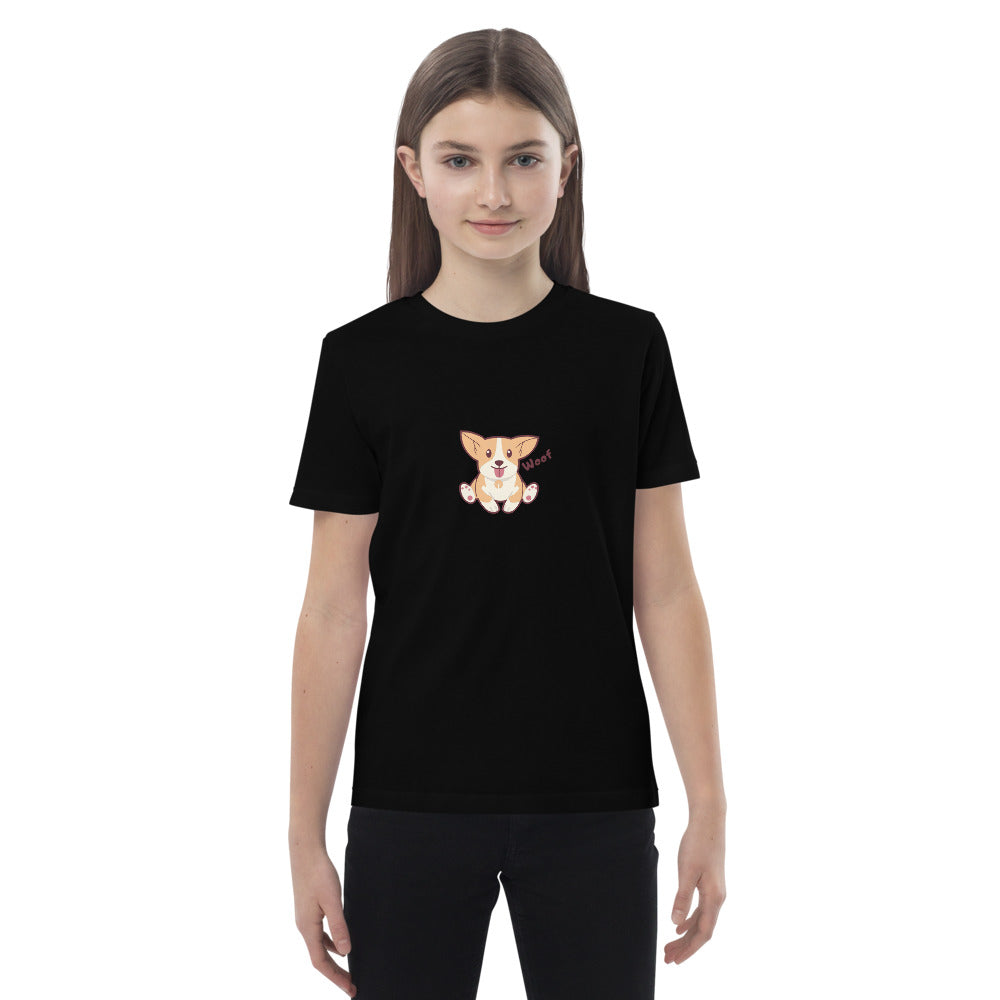 Pets Tee-shirt en coton bio enfant Woof AVET'SERVICES