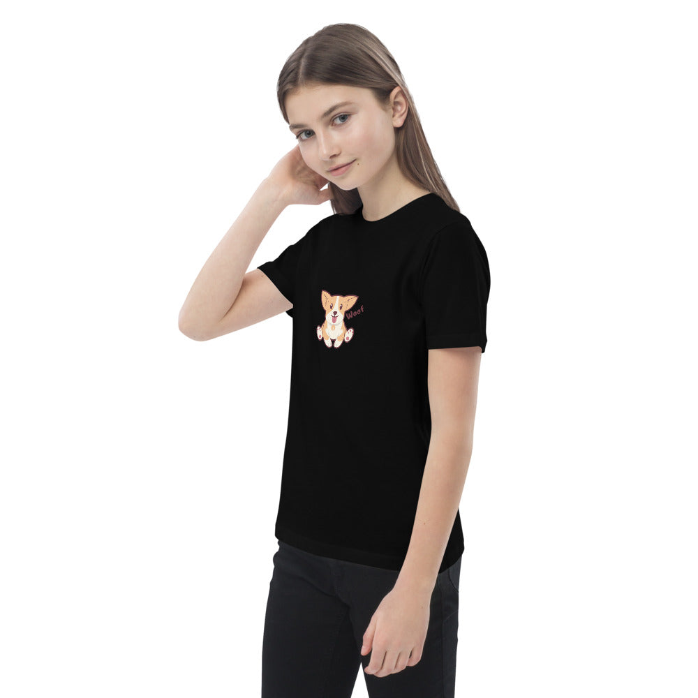 Pets Tee-shirt en coton bio enfant Woof AVET'SERVICES