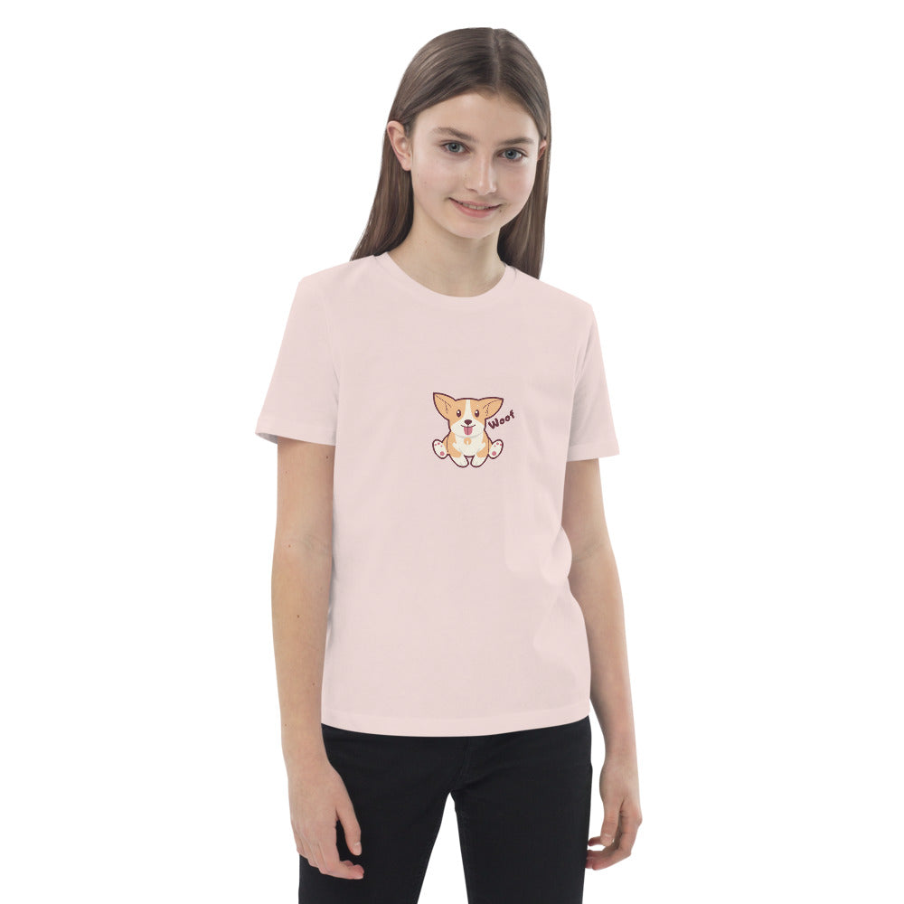 Pets Tee-shirt en coton bio enfant Woof AVET'SERVICES