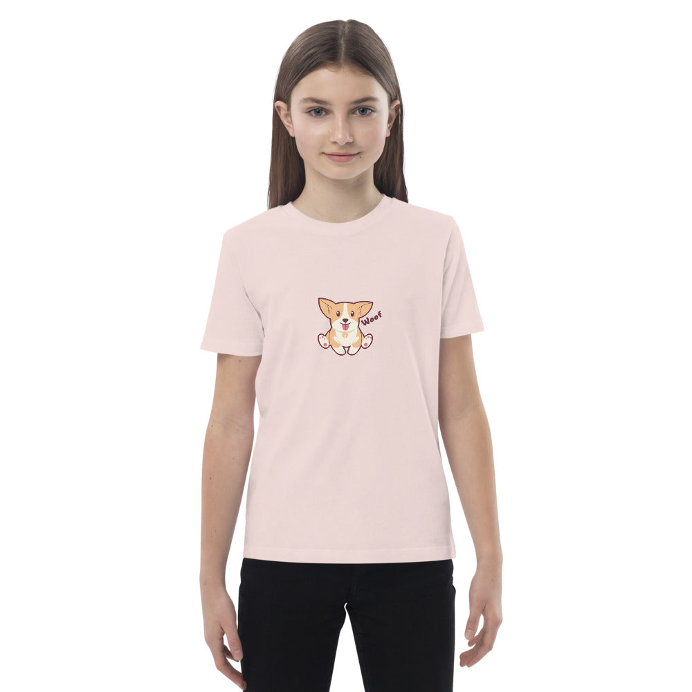 Pets Tee-shirt en coton bio enfant Woof AVET'SERVICES