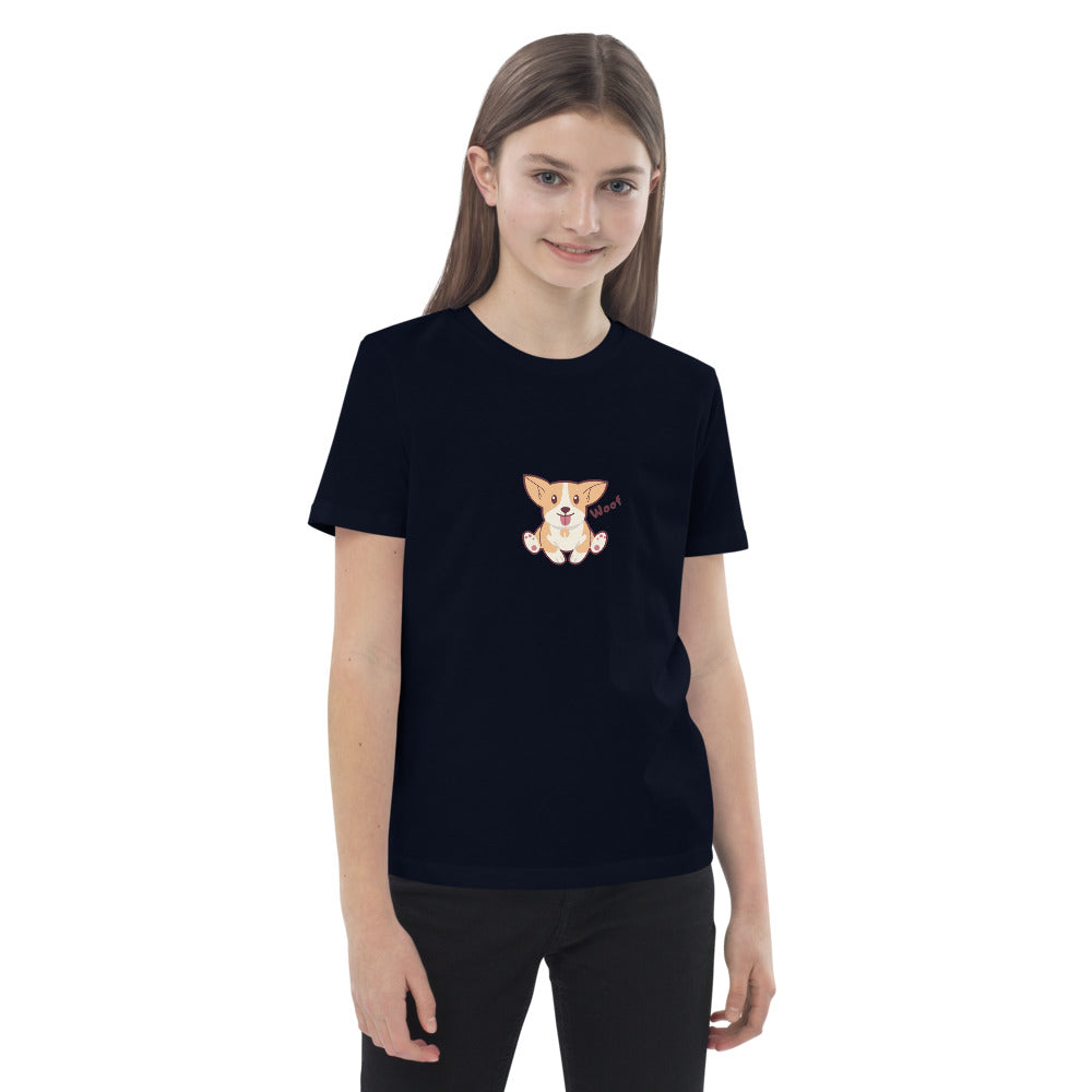 Pets Tee-shirt en coton bio enfant Woof AVET'SERVICES