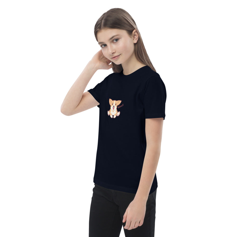Pets Tee-shirt en coton bio enfant Woof AVET'SERVICES