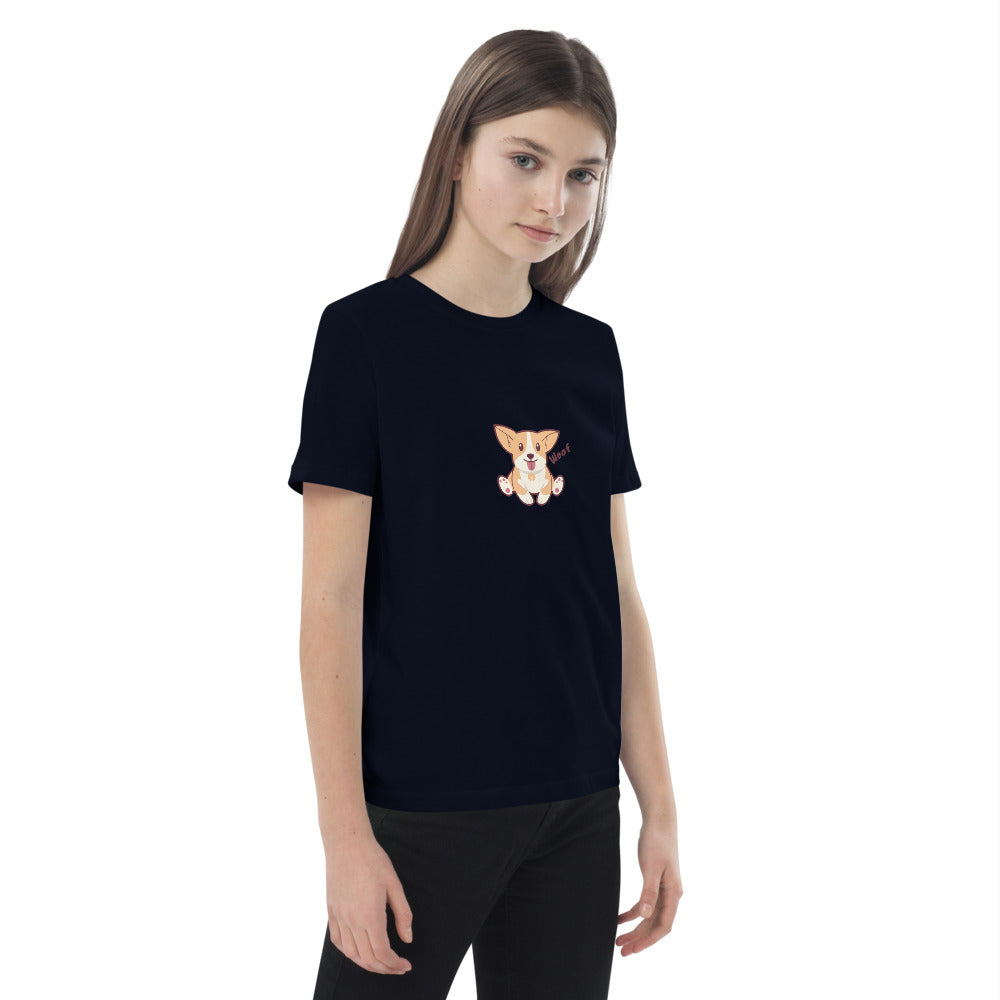 Pets Tee-shirt en coton bio enfant Woof AVET'SERVICES
