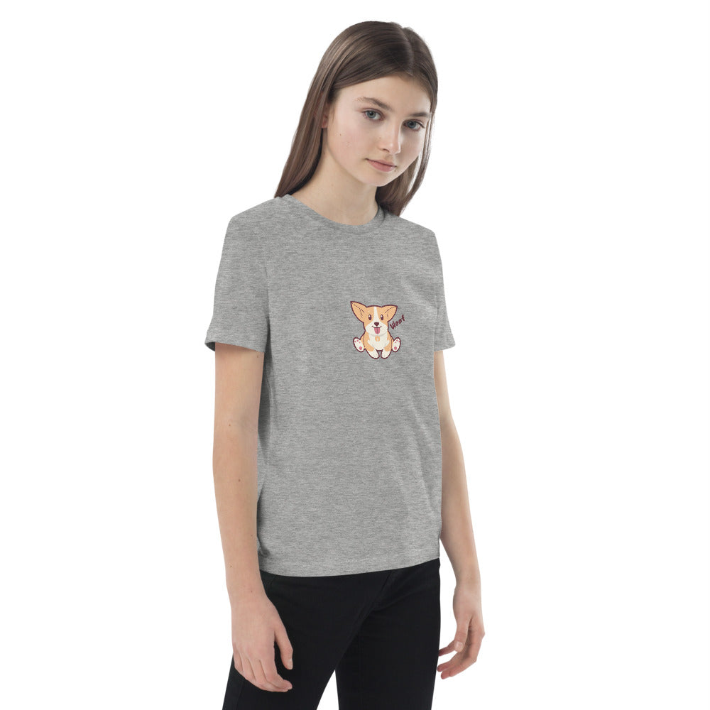 Pets Tee-shirt en coton bio enfant Woof AVET'SERVICES