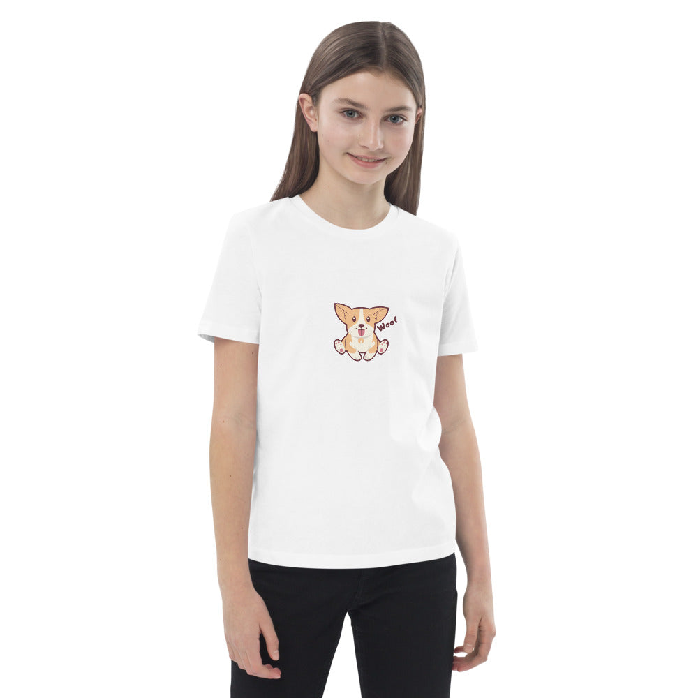Pets Tee-shirt en coton bio enfant Woof AVET'SERVICES