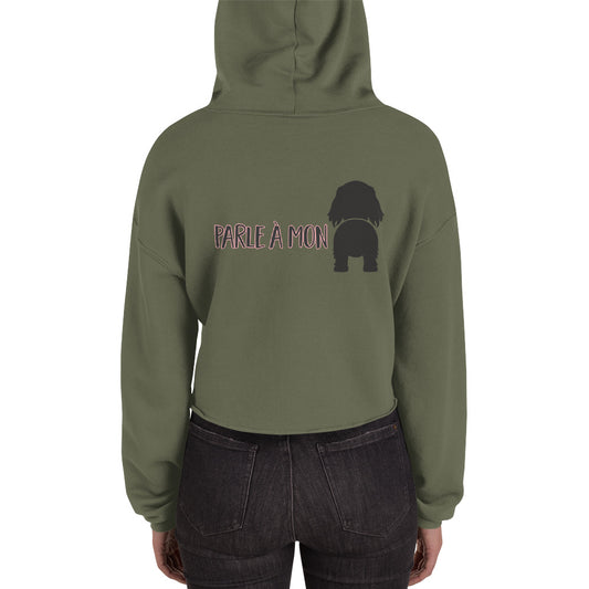 Sweat à Capuche Crop-Top Parle à Mon Cocker AVET'SERVICES