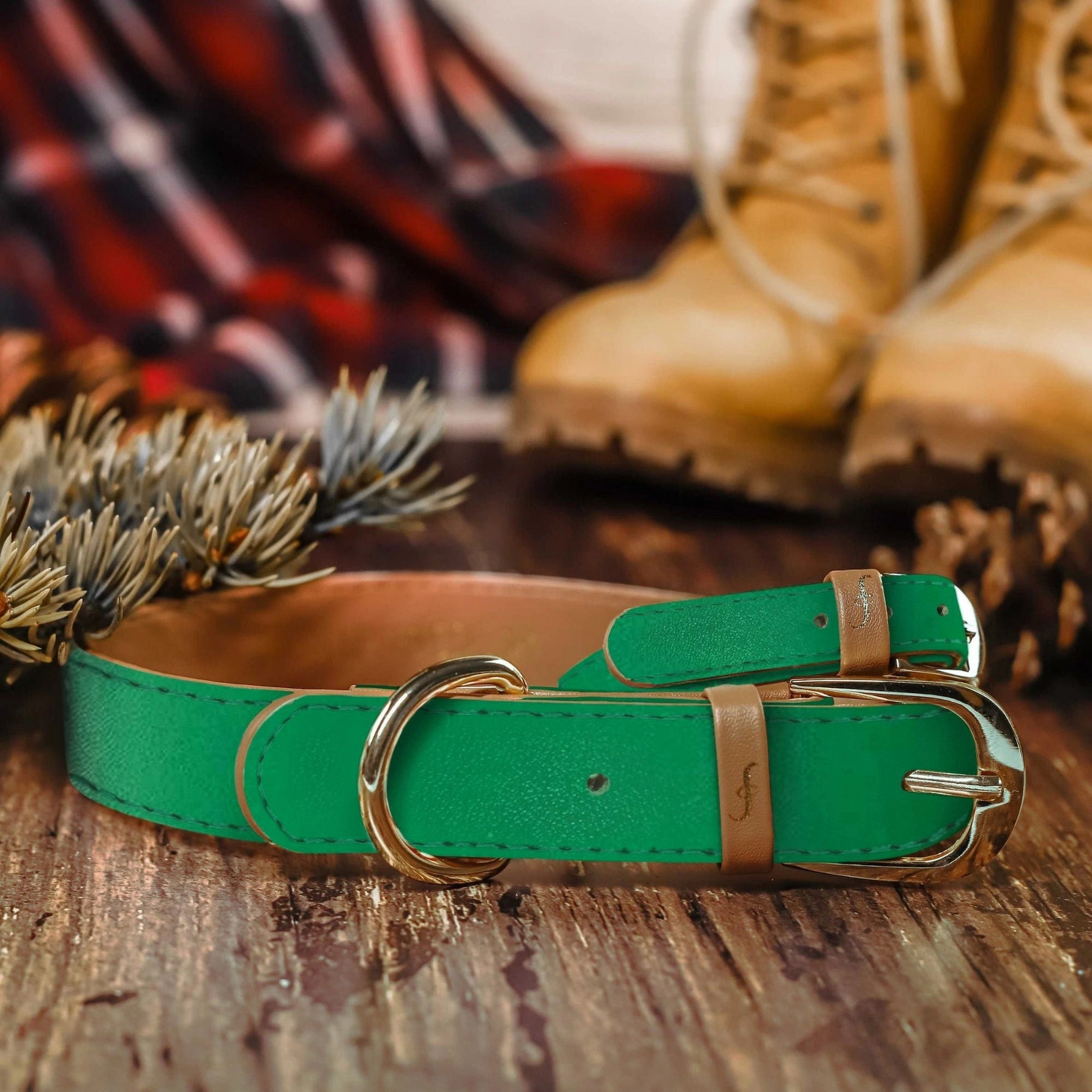 Collier et Bracelet Vert forêt Friendship Collar