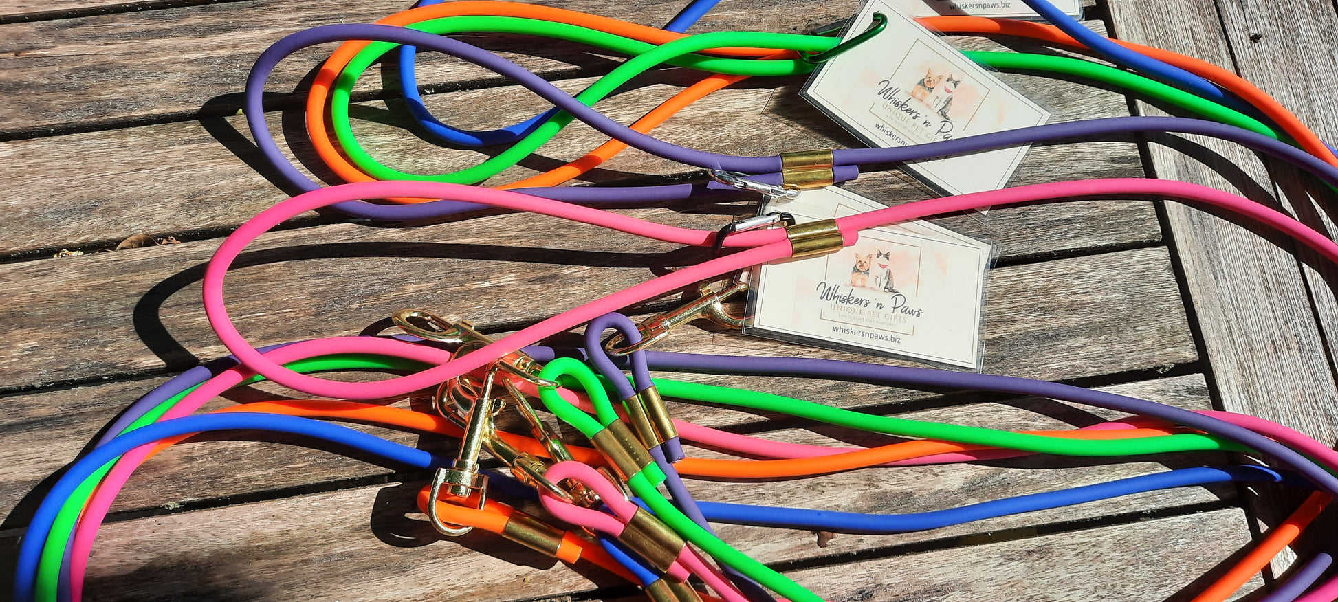 Laisse BioThane® 1m80 ronde Whiskers'n Paws