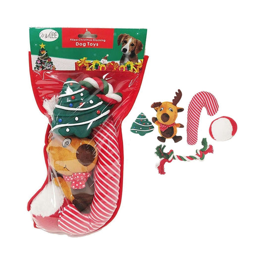 Chaussette de Noel 5 jouets pour Chien Midlee Designs