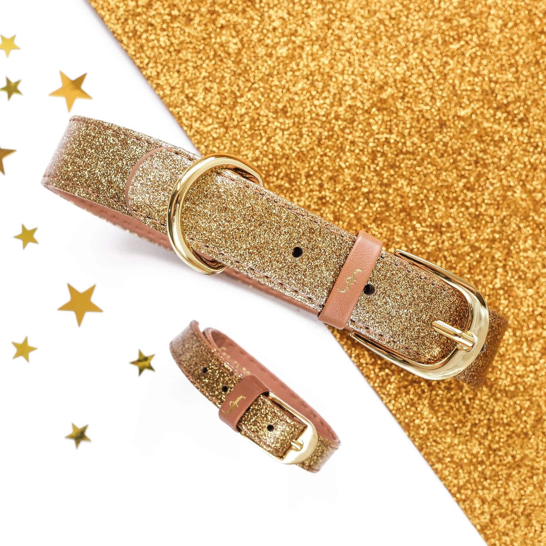 Collier et Bracelet Glitter Gold Friendship Collar