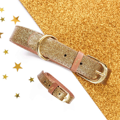 Collier et Bracelet Glitter Gold Friendship Collar