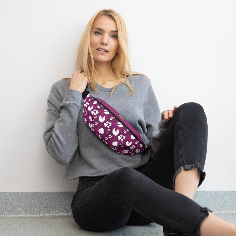 Sac Banane Empreintes Aubergine AVET'SERVICES
