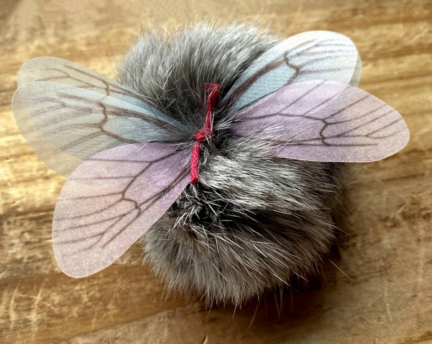 Natural Rabbit Fur, Cheese Cloth Wings, Cat Toys, Fur-Bumble Whiskers 'n Paws Unique Pet Gifts, LLC