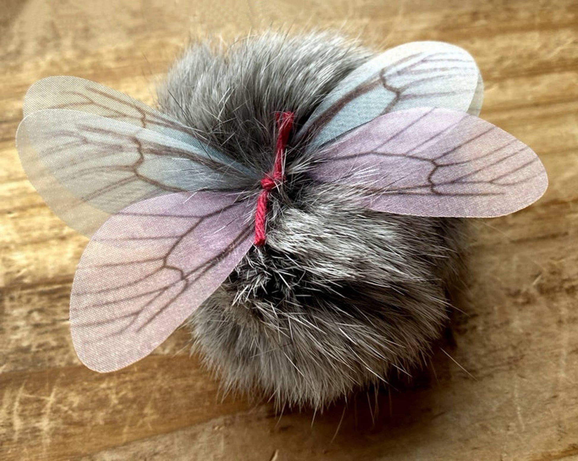 Natural Rabbit Fur, Cheese Cloth Wings, Cat Toys, Fur-Bumble Whiskers 'n Paws Unique Pet Gifts, LLC