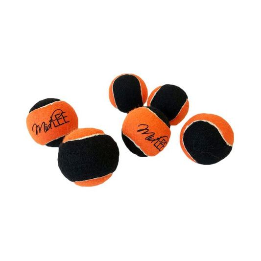 3 Mini Balles de tennis Orange/Noir Midlee Designs