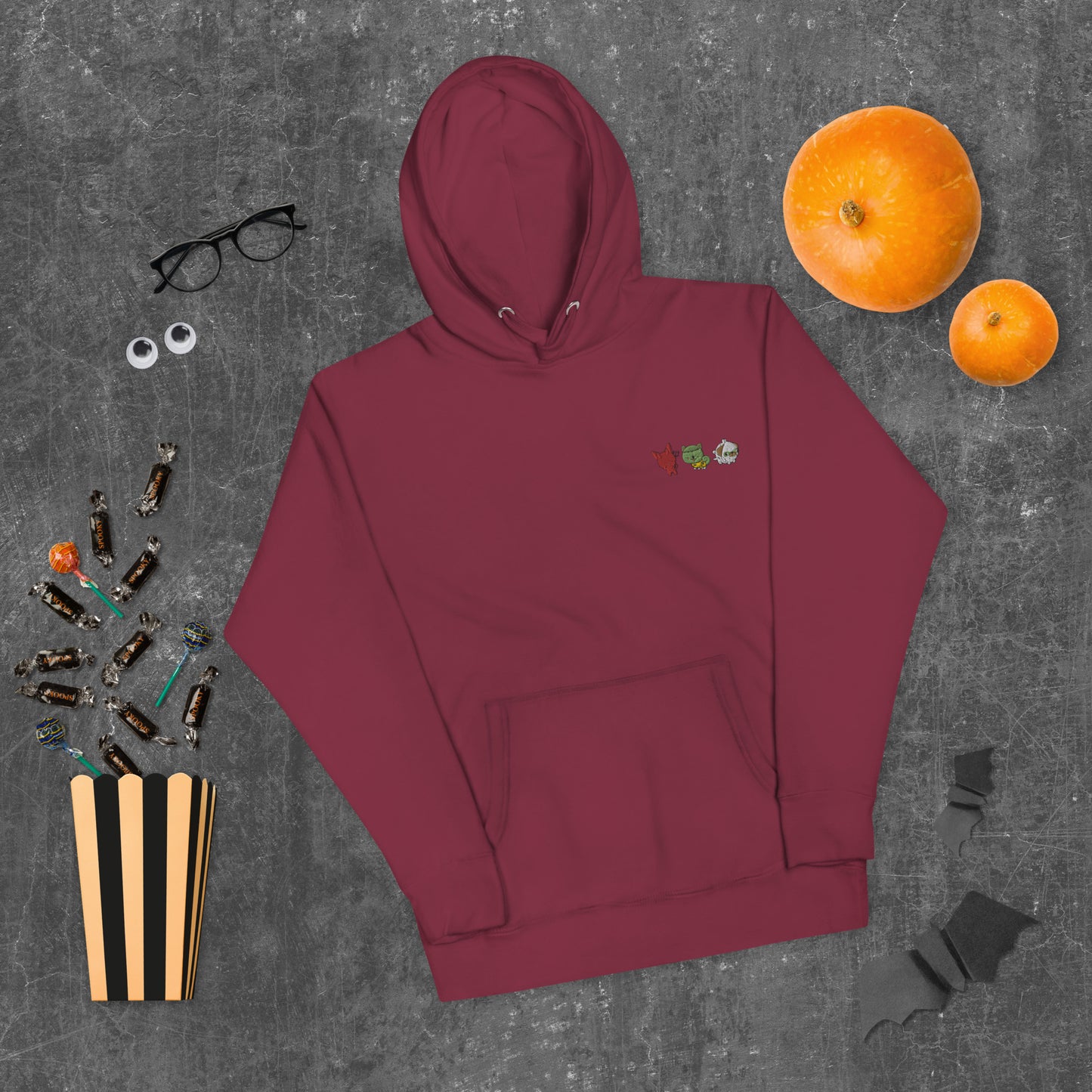 Sweat à Capuche Halloween Suits Brodé AVET'SERVICES