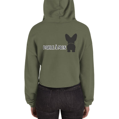 Sweat à Capuche Crop-Top Parle à mon Corgi AVET'SERVICES
